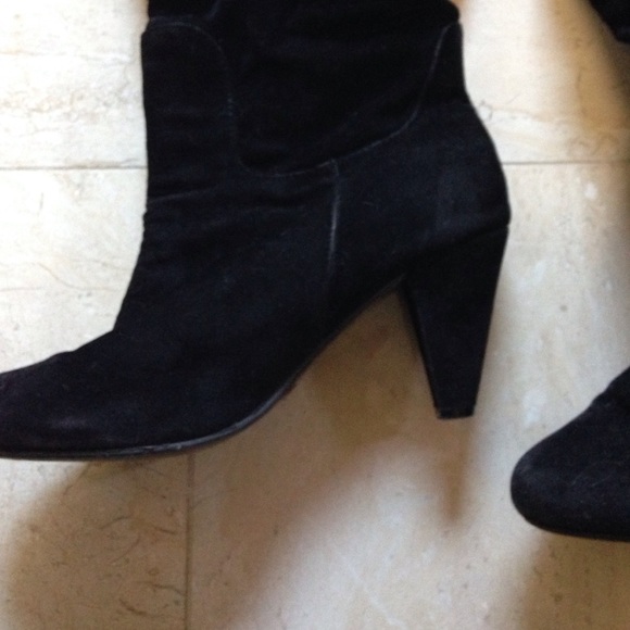 Black tie-top boots - Picture 3 of 10